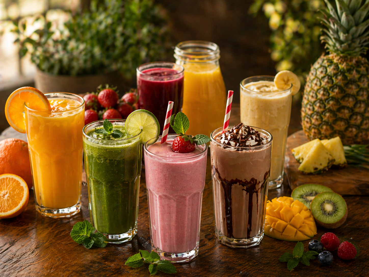 Milkshake and juices