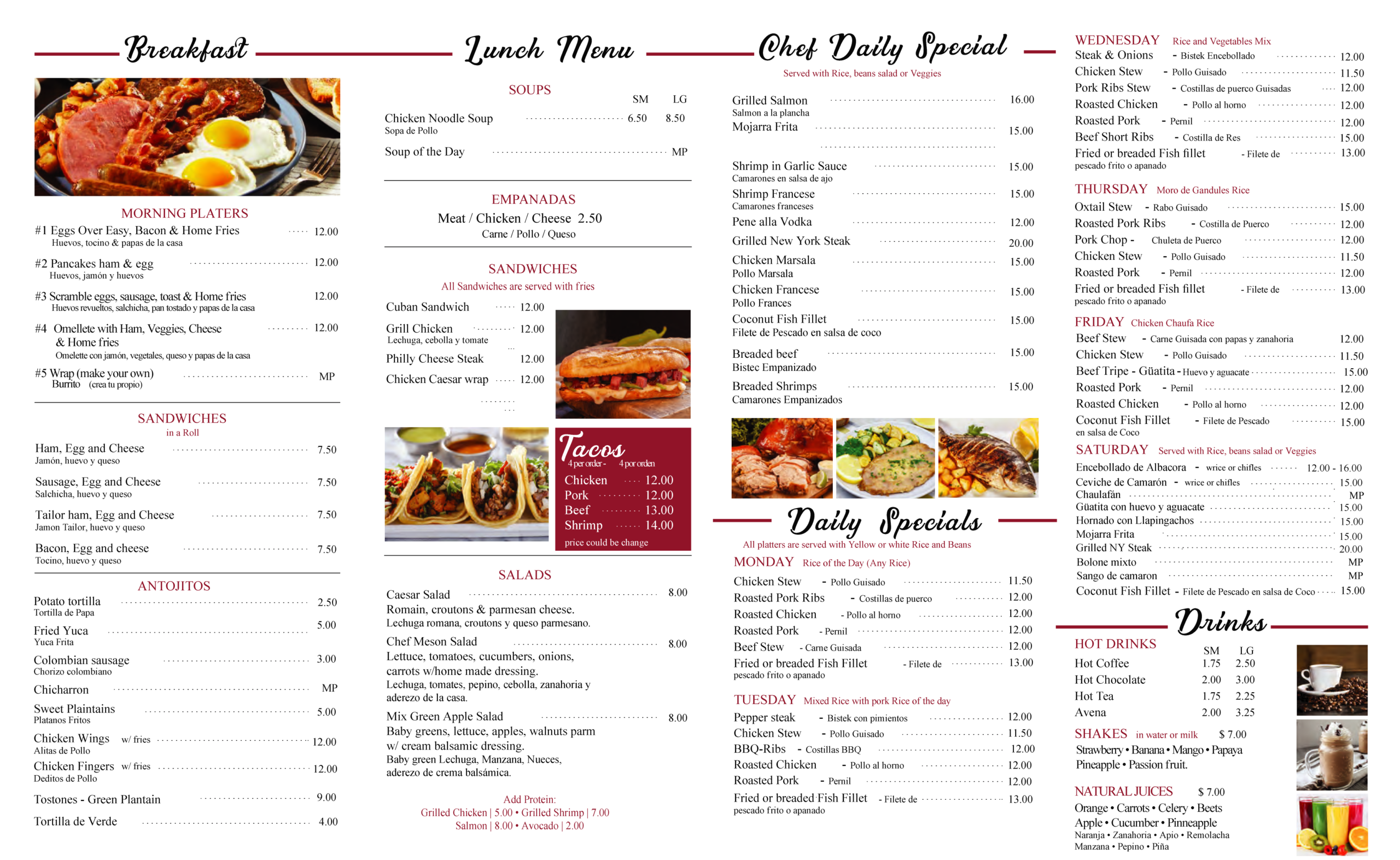 Menu completo